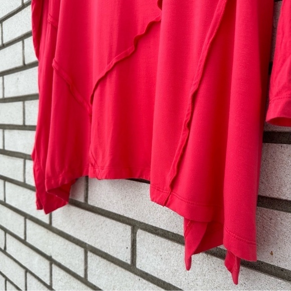 Soft Surroundings Ravello Timely Henley Tunic Top Coral - Picture 6 of 11